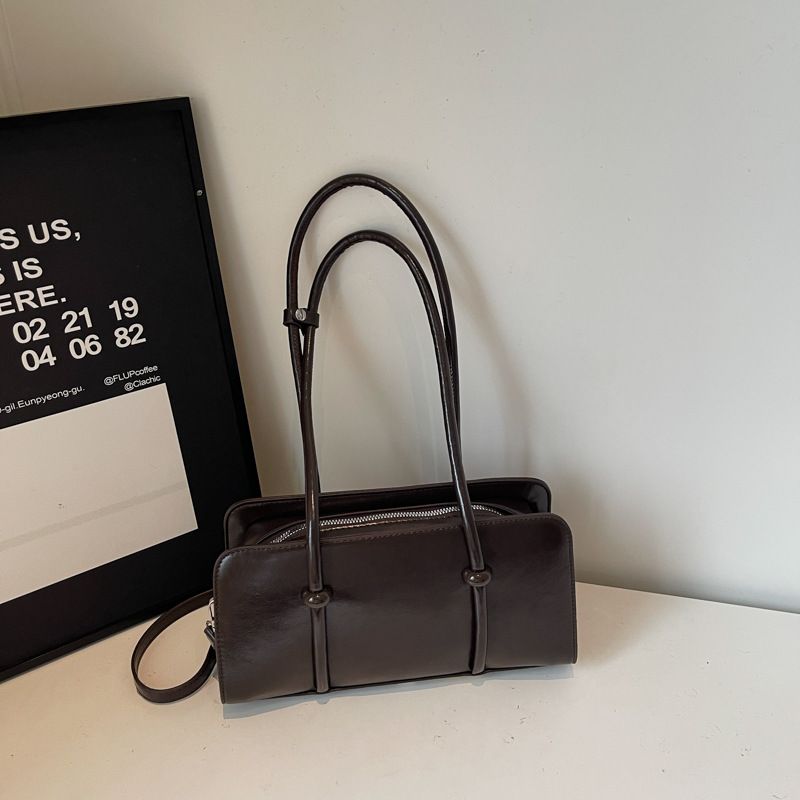 Women Retro Vintage Underarm Tote Bag, Fashion Versatile Ladies Handbag, Multi‑Way Shoulder Crossbody Purse for Daily Commute
