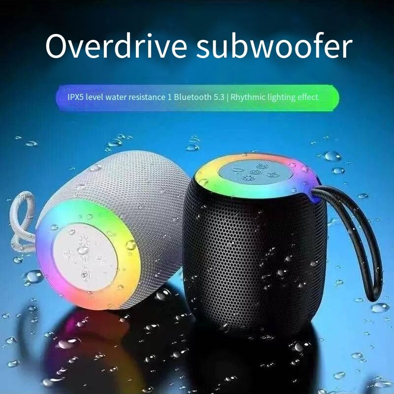 High Power Mini Bluetooth Speaker with Enhanced Super Heavy Bass, Portable Outdoor Wireless Audio Player Support TF Card U Disk for Travel Camping Desktop Indoor Use