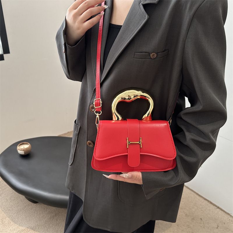 Miss DG 2025 new high-end shoulder messenger bag fashion handbagRed