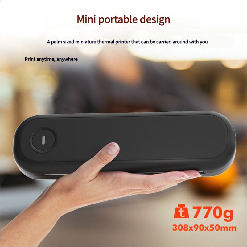 Bluetooth portable printer a4 home student test paper label inkless office thermal printer