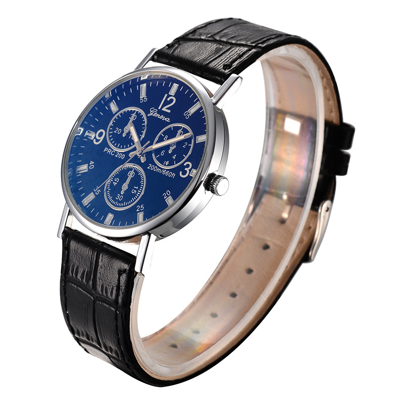 28035# Mens Watches Classic PU Leather Belt Analog Quartz Watch Business Wrist Watches for Men
