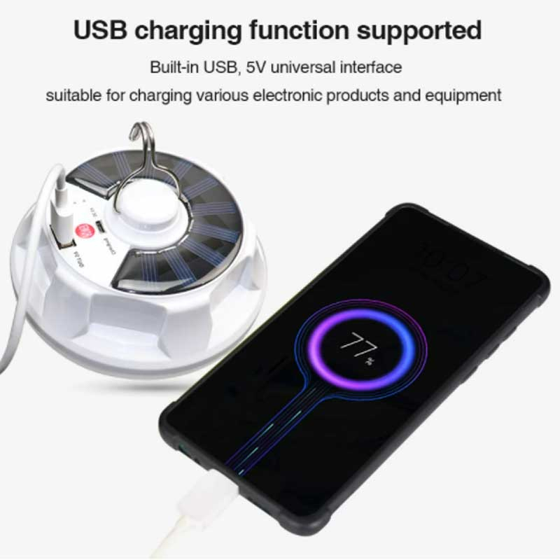 Glory lights Portable USB Rechargeable Remote Control Solar Charge Lantern LED Bulb Lamp Power Off Emergency Night Light Outdoor Camping Tent