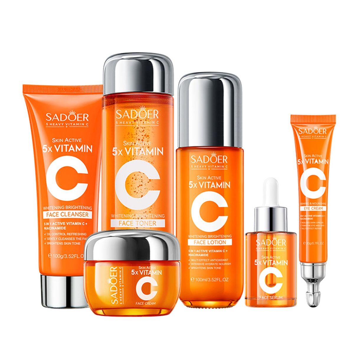SADOER Five Dimensional C Whitening and Brightening Skincare Gift Box Skincare Set Box Cross border Foreign Trade