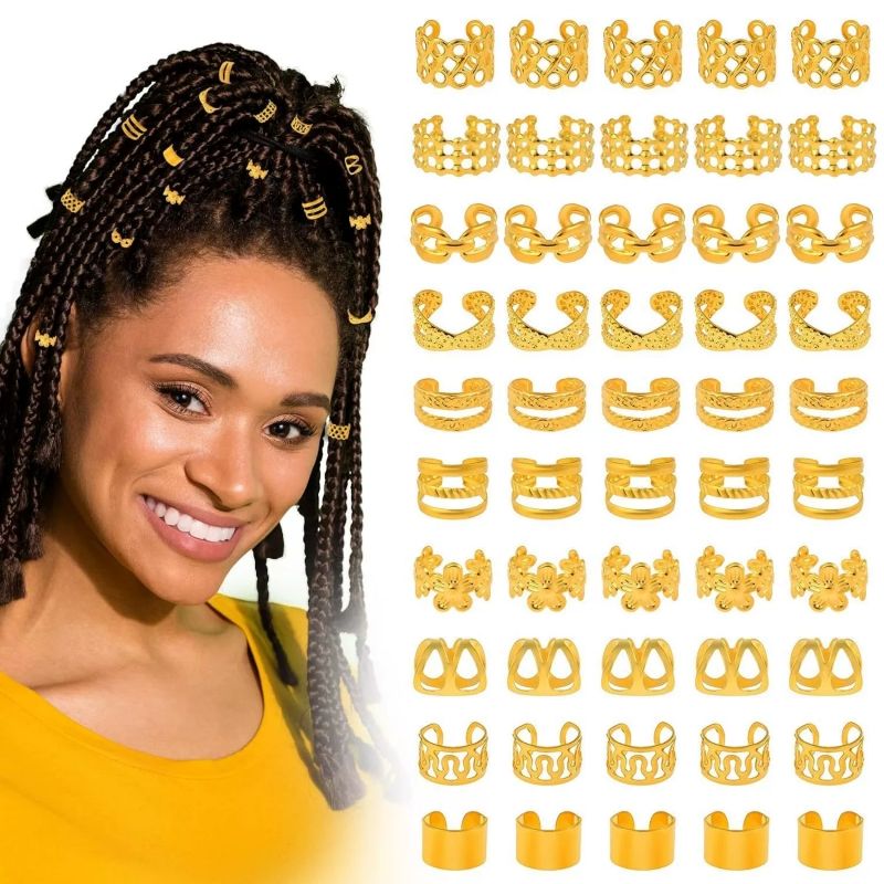 wig Hair clip accessories 50pcs metal dirty braid buckle accessory CRRSHOP wigs Big braid clip hair ring hair clip accessory