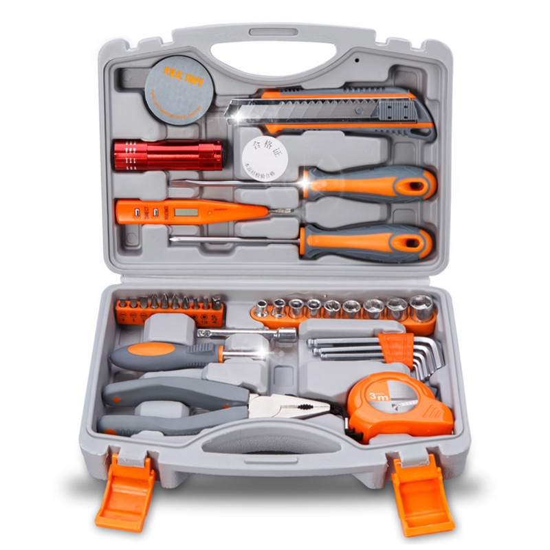 NT-2000A 30 Piece Tool Set-General Household Hand Tool Kit,Auto Repair Tool Set, with Plastic Toolbox Storage Case