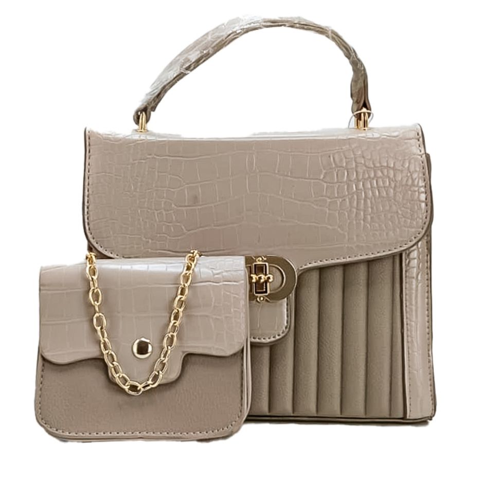 wholesale woman wallets and handbags tendency new fashion casual leather crocodile ladies handbags high quality sac femme 2 In 1 Handbags Set - Grey