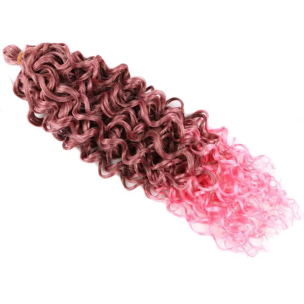 Wig Latin American curly wig big curly Hawaiian curly crochet braided fluffy gradient color hair extension water ripple wave curl