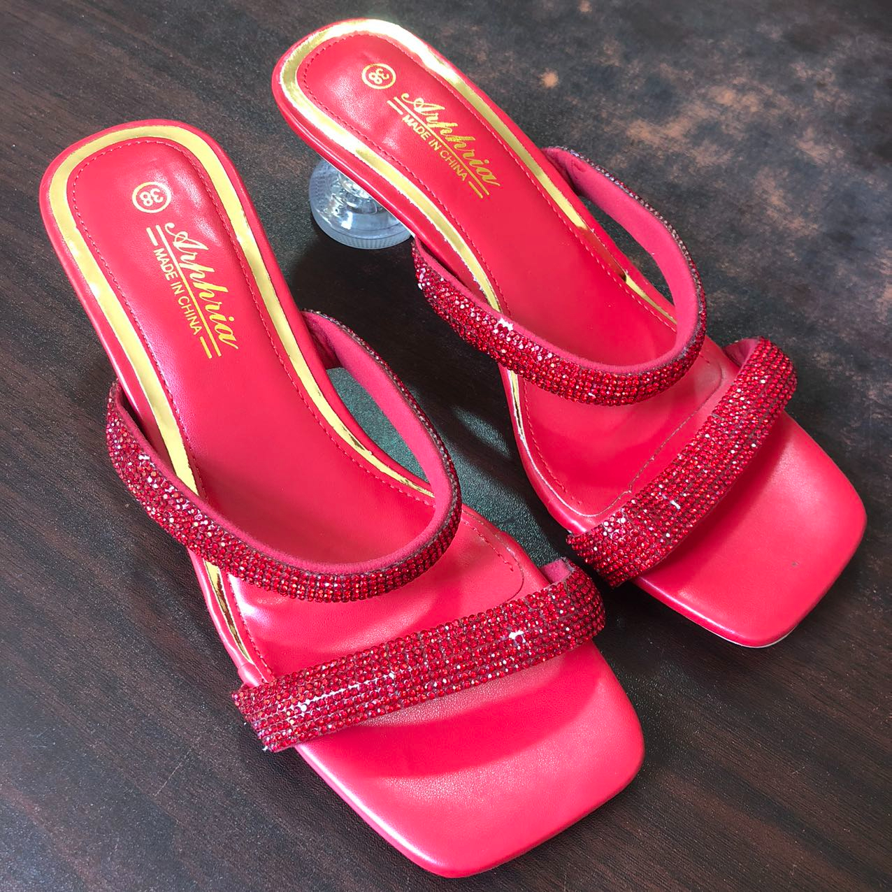 Fashion Women's Shoes High Heels Crystal Strap Sandals European and American Fashion Women's Shoes