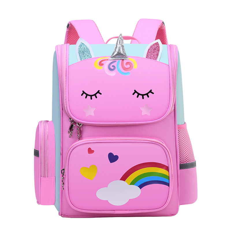 L3001 3D Unicorn Primary School Bags for Girls Cute Waterproof Kids Bag School Student Cartoon Unicorn Girl 6-12 Children Backpack