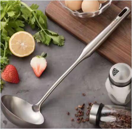  Portable Pure Titanium Soup Ladle with Long Handle