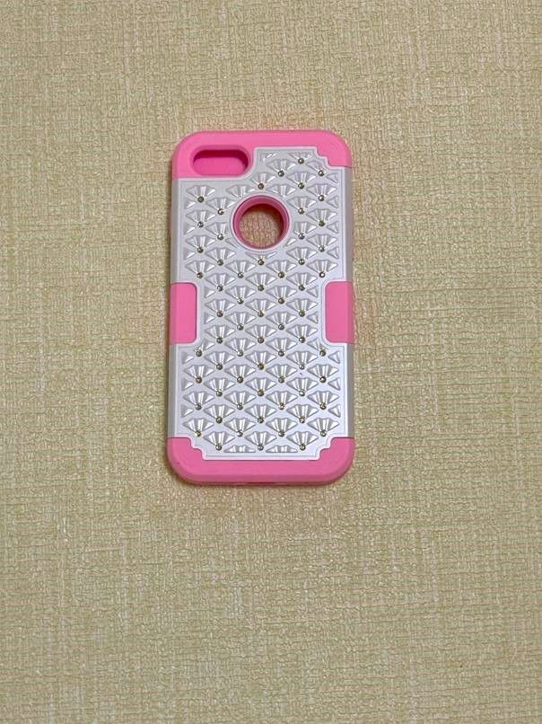 iPhone 8 Case, iPhone 7 Case, Soft Interior Silicone Bumper & Hard Shell Solid PC Back, Shock-Absorption Bling Diamond Hybrid Dual-Layer Cover (GREEN , PINK)

PINK