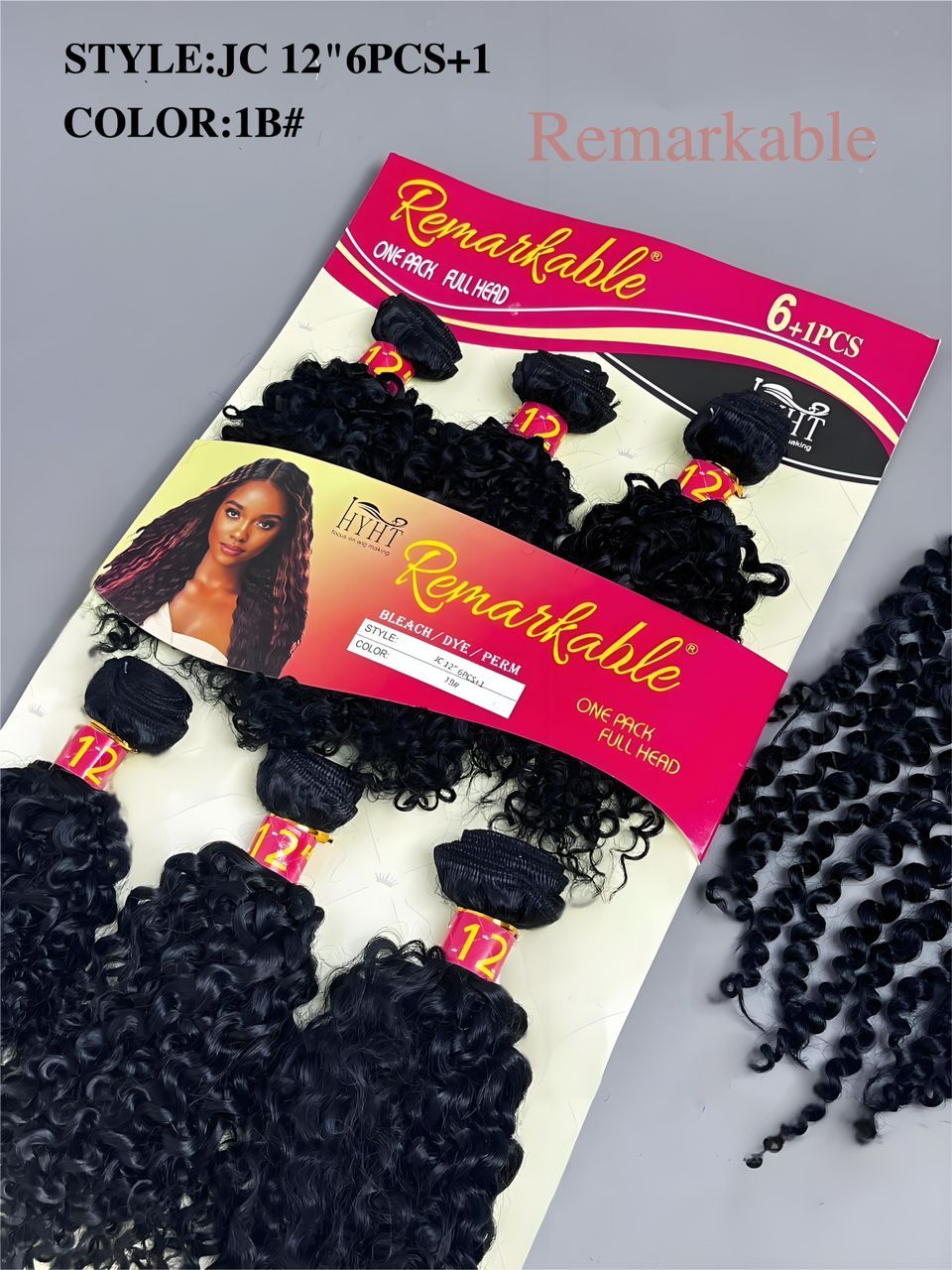 6pcs+1 Remarkable Hair Extention Romance Curl Loose Wave Bundles[JC 12']
