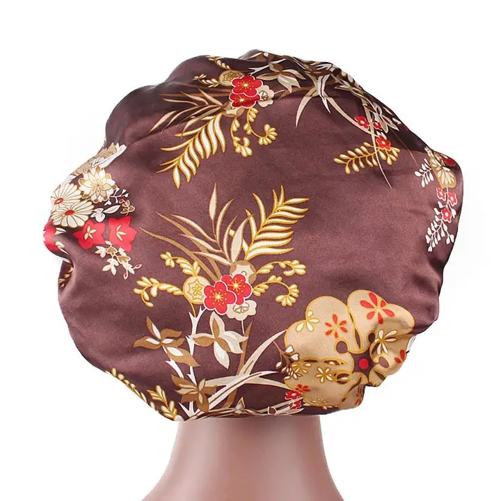 Satin Headscarf Hat Sleeping Bonnet Hair Wrap Silk Cap Fashion Head Scarf Headwear Night Sleep Hat