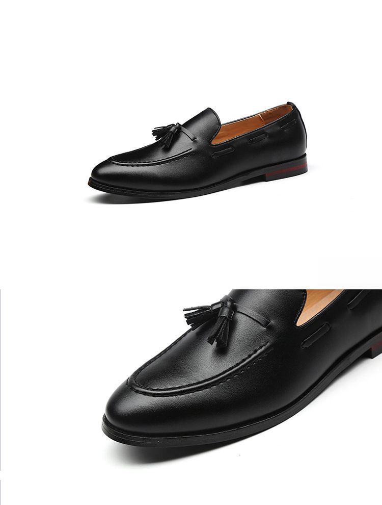 Large size men's shoes wholesale British Korean version men's casual leather shoes bean shoes,