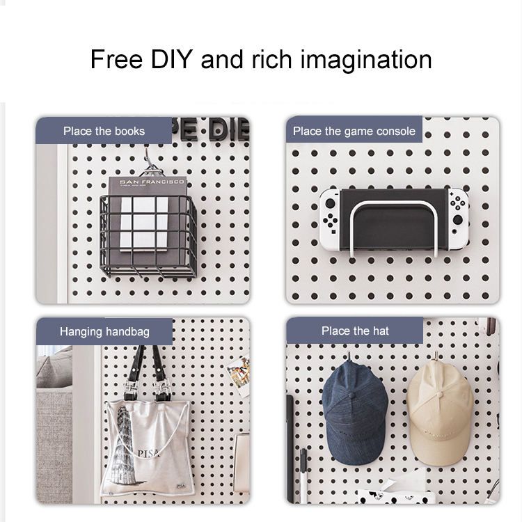 Metal Pegboard Panels for Wall Garage Utility Tools Pegboard Storage System for Workbench, Shop, Modular Peg Board Organizer Board Kit