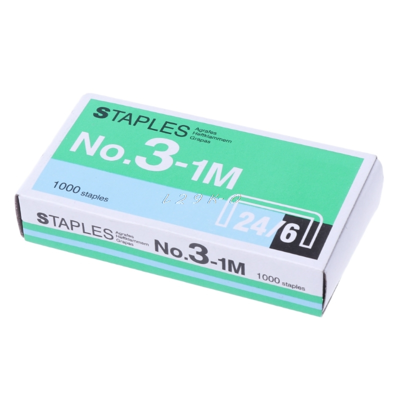 1000Pcs/Box Metal Staples No.12 24/6 Binding Stapler Office Binding Supplies School Stationary