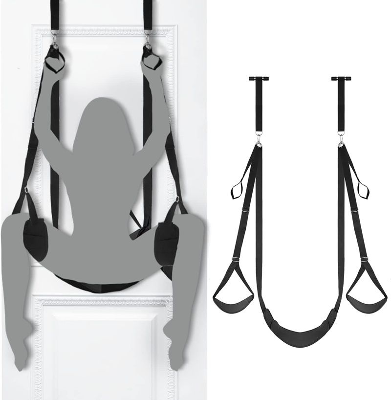 Wannilen SEXY SLAVE Door Sex Swing with Seat, Adult Sex Toys Bondage Love Slings for Adult Couples with Adjustable Straps