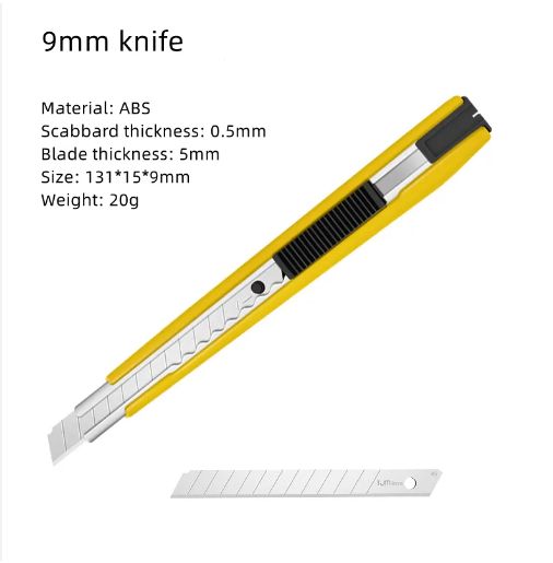 General purpose 9mm blade utility knife