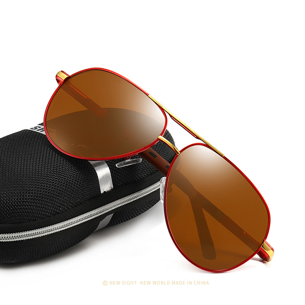 New Men's Polarized Sunglasses Color Film Polarizer Sunglasses Driving Mirror