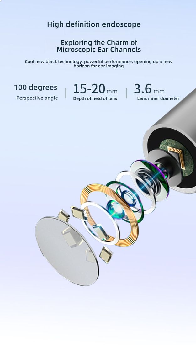  Wireless Smart Visual Ear Cleaner with HD Camera, LED Light, Connects to Phone for Adults & Kids - Safe & Easy Ear Wax Removal Tool 