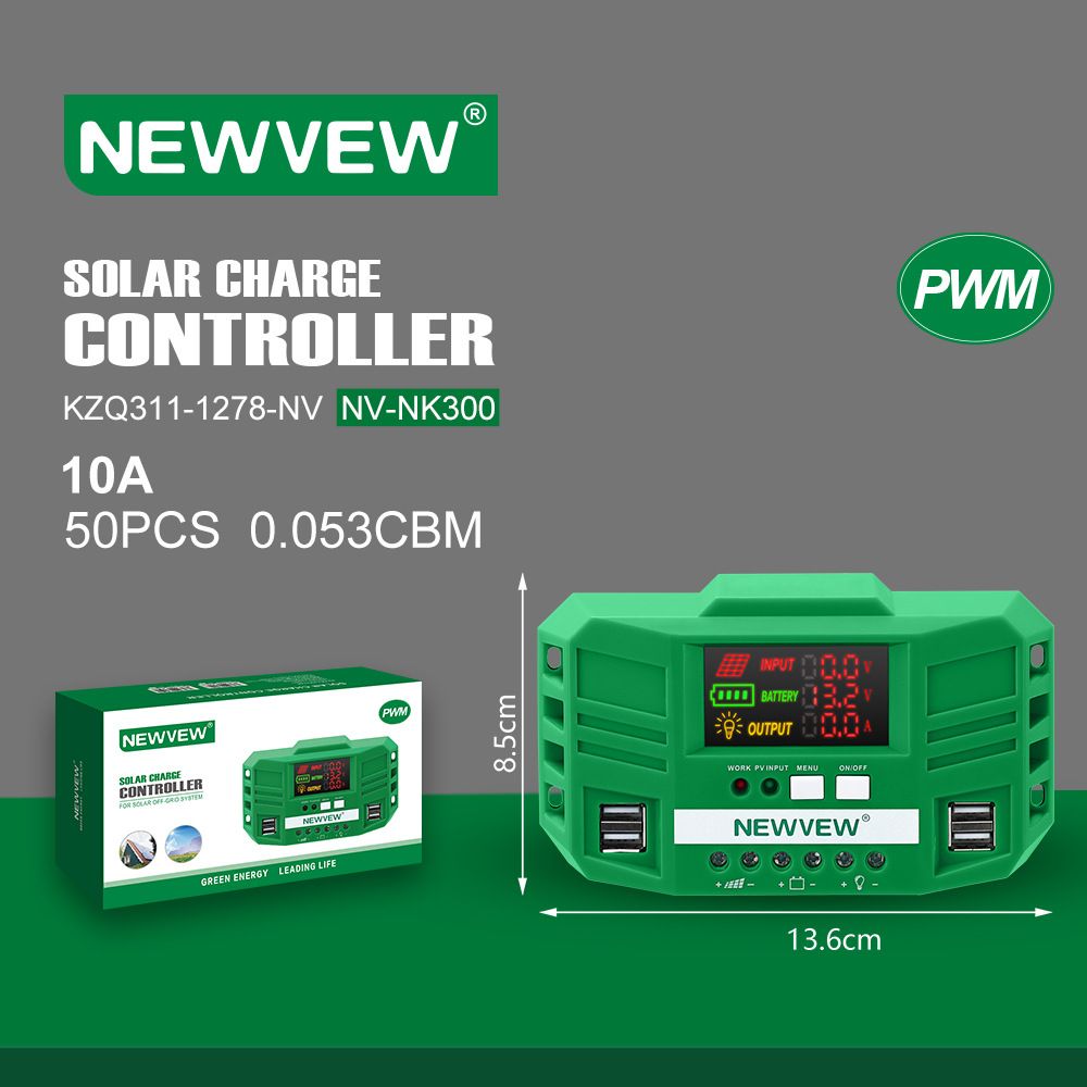 NEWVEW cross-border 12V24V fully automatic universal photovoltaic panel charging control regulator solar controller
