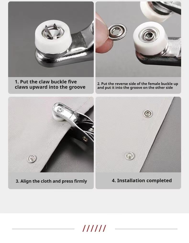 200 Sets 9.5mm Metal Prong Snaps Buttons with Fastener Pliers Press Tool Kit For Sewing and Leather and Craft
