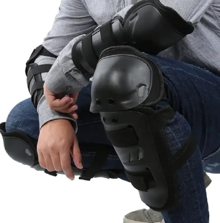 4 Piece Motorcycle Knee & Elbow Protectors Set Applicable Outdoor Cycling Protective Gear Applicable To Many Scenarios Riding Sports Anti Collision Protection
