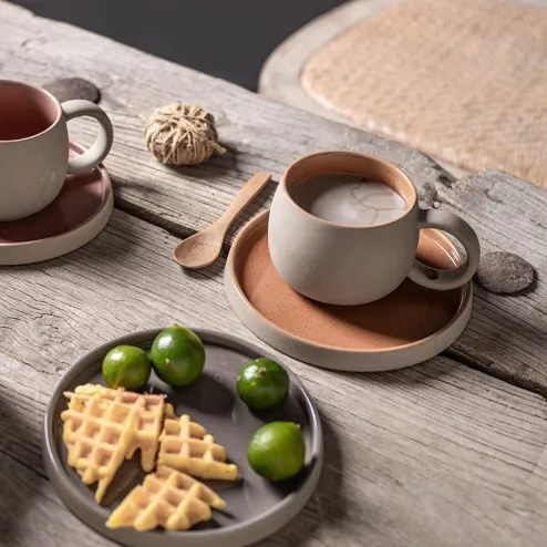 Coffeezone Americano Coffee Cup and Saucer Latte Art