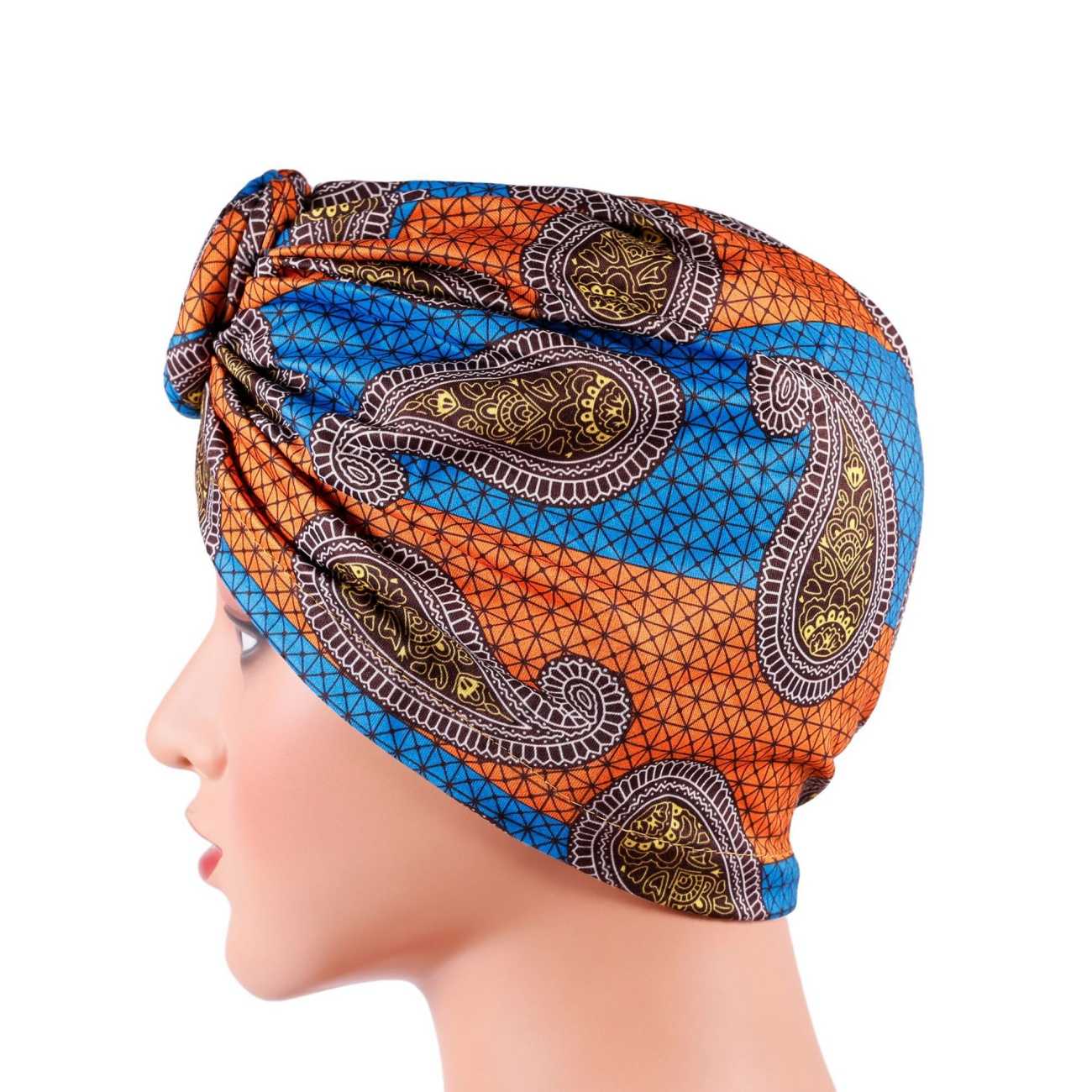 African style swirl knotted turban hat cap fashion decorative hat
