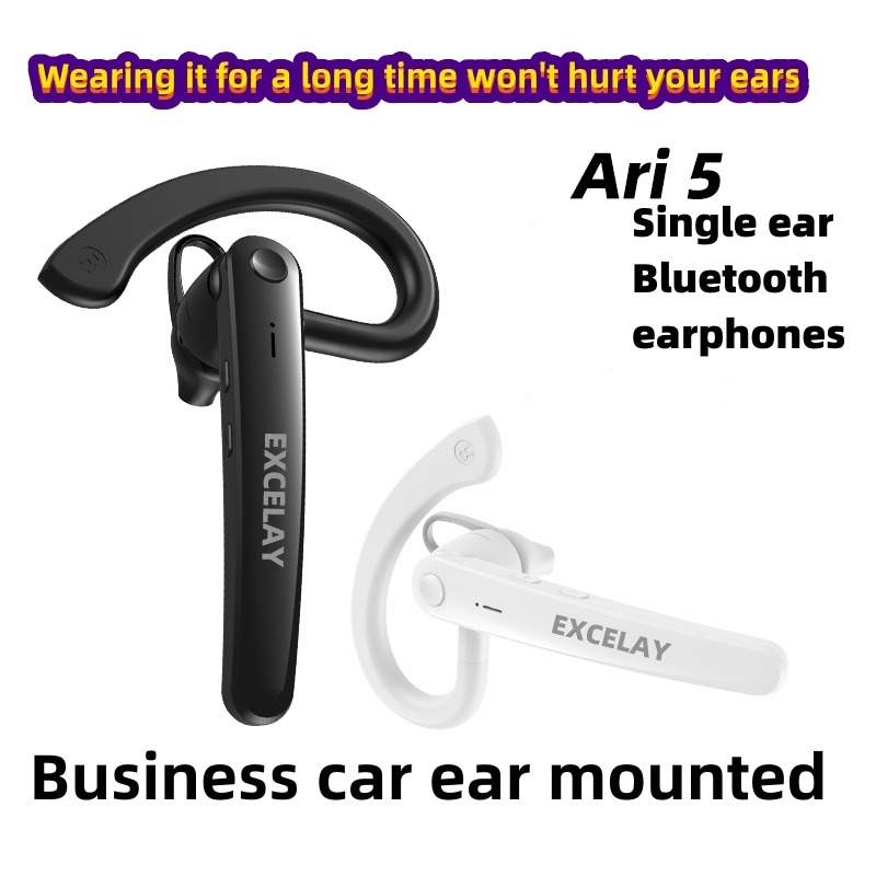 Business car ear mounted smart earphones CRRshop free shipping single ear Bluetooth earphones Long endurance business car ear mounted call music earplugs Wearing it for a long time won't hurt your ears driving business office video conferencing earphones Waterproof 