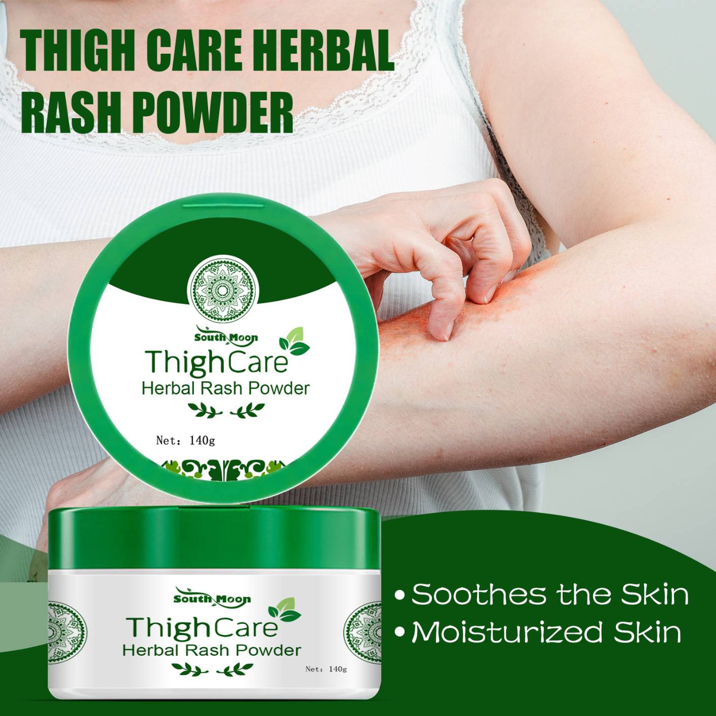 Organic Herbal Baby Powder 140g- Organic Corn Starch Baby Powder for Sensitive Skin and Eczema