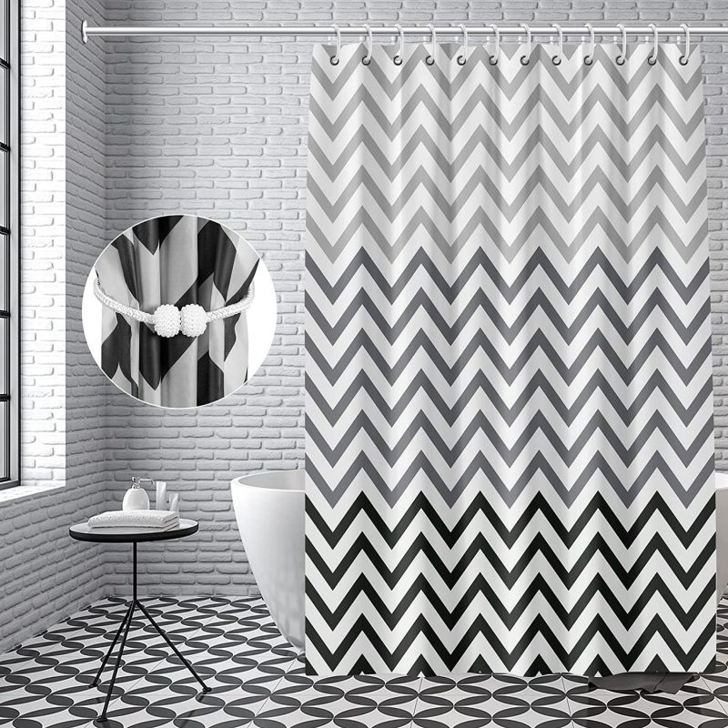 PEVA printed shower curtain environmentally friendly material bathroom shower insulation curtain CRRSHOP Gift shower curtain ring large size 180*180cm