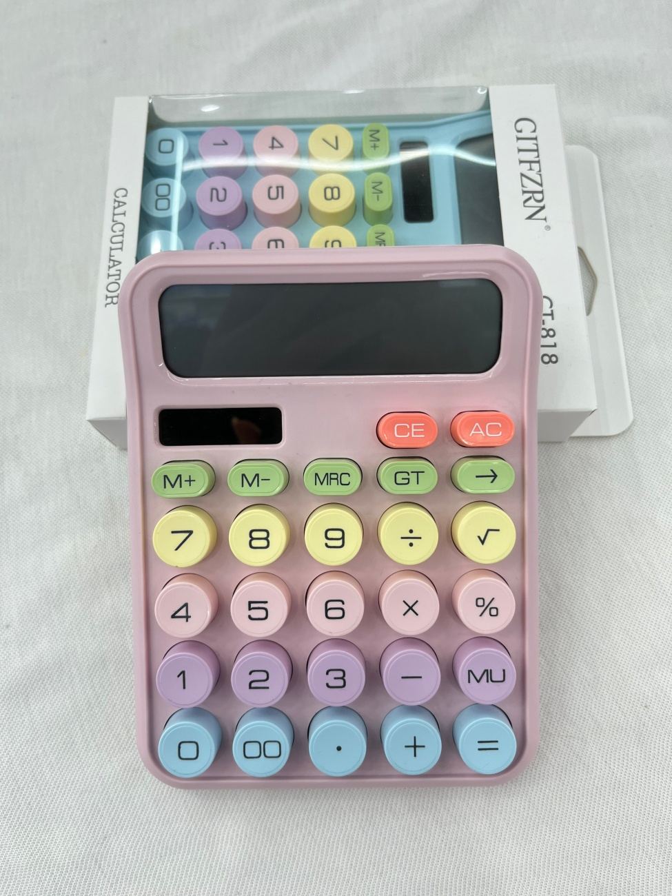 Dopamine Gradient Stylish Calculator High-Value Large Display Portable Math Calculating Machine for College Students Office Accounting Daily Usepink
