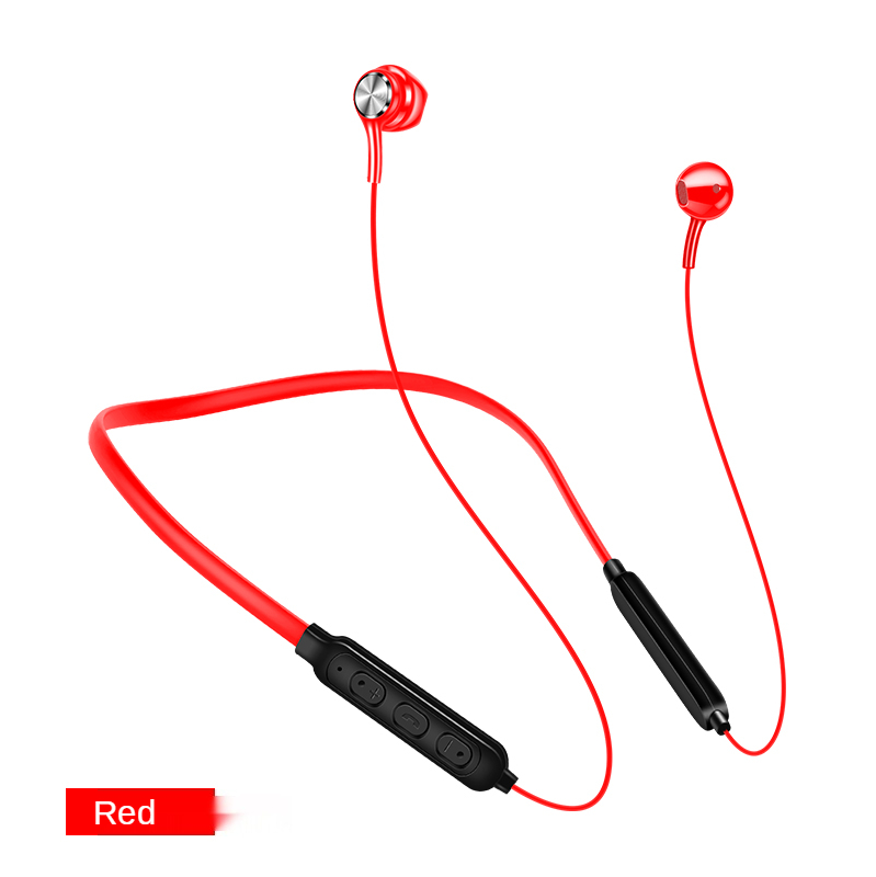 Wireless sports Bluetooth headset neck hanging in ear neck hanging hifi three-dimensional magnetic absorption storage