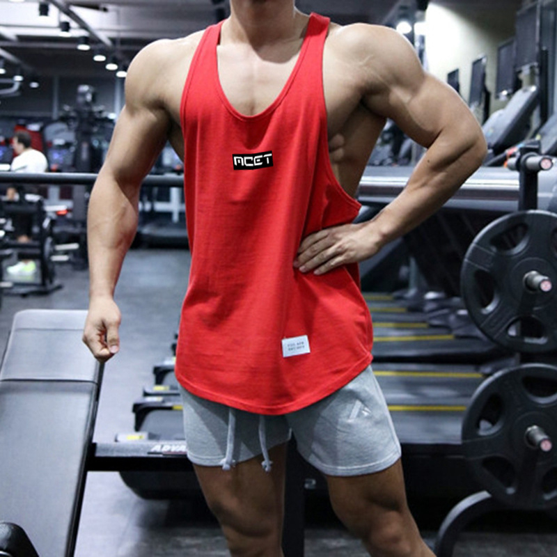BX48 Fitness Sports Workout Gym Clothing Tank Top Bodybuilding Stringer Vest Gym Mens Running Singlet