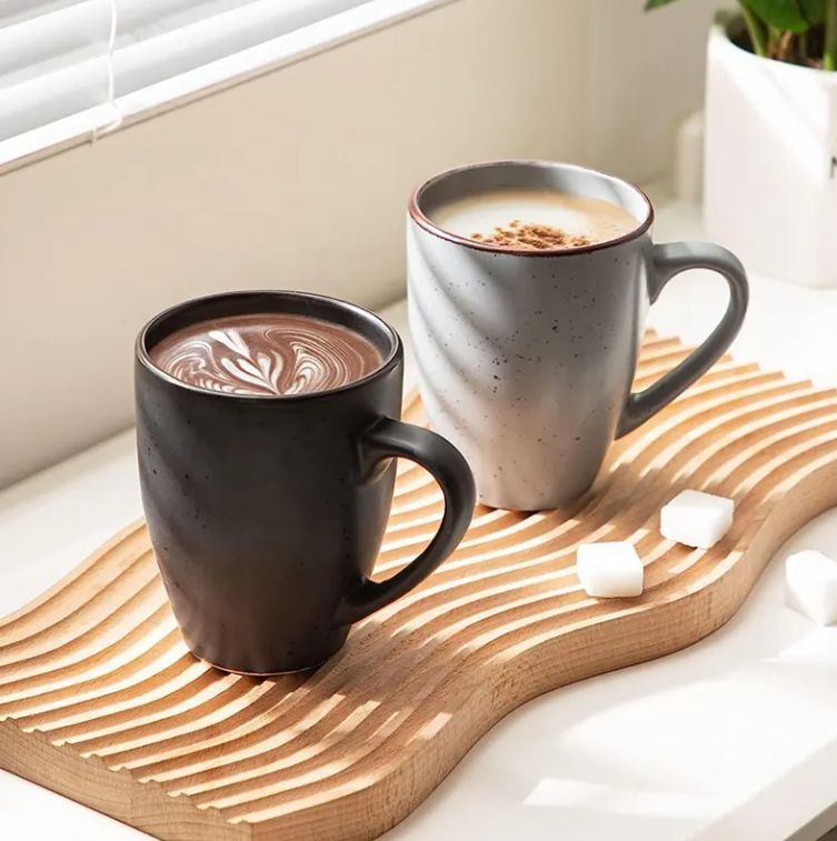 Ceramic stoneware mug eco-friendly espresso coffee cups mug - Random Spray Glaze Speckled Surface Ceramic Coffee Mug Cup - TC-054
