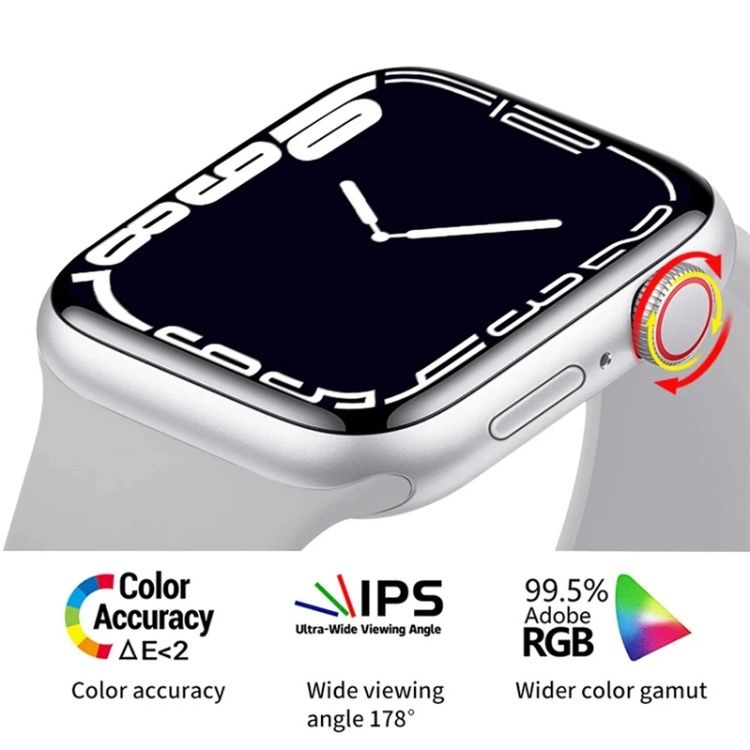 Smart Bracelet T900 PRO MAX smartwatch Bluetooth call CRRSHOP Smart Watch  1.8" HD large screen black silvery grey pink blue watch rotate button free shipping