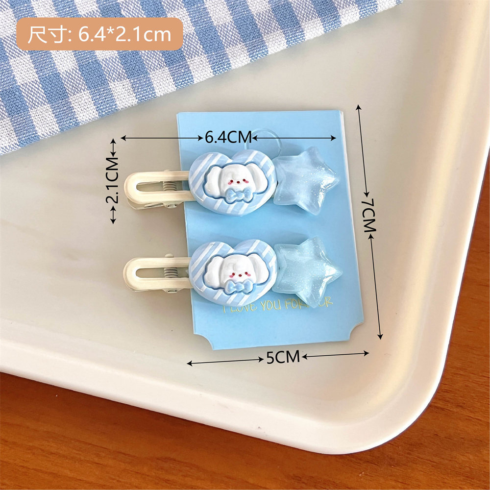 FJ1259 Women Cute Cartoon Star Bear Puppy Hairpin Hair Accessories