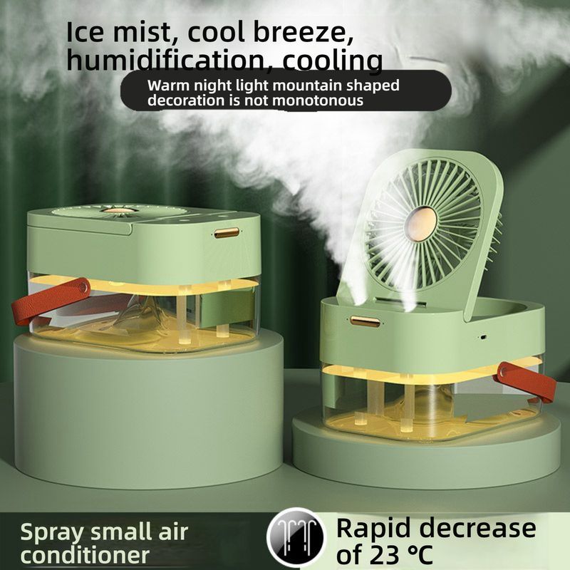 Desktop mute USB humidification mini fan dormitory mobile portable desktop cooling mini spray air conditioner