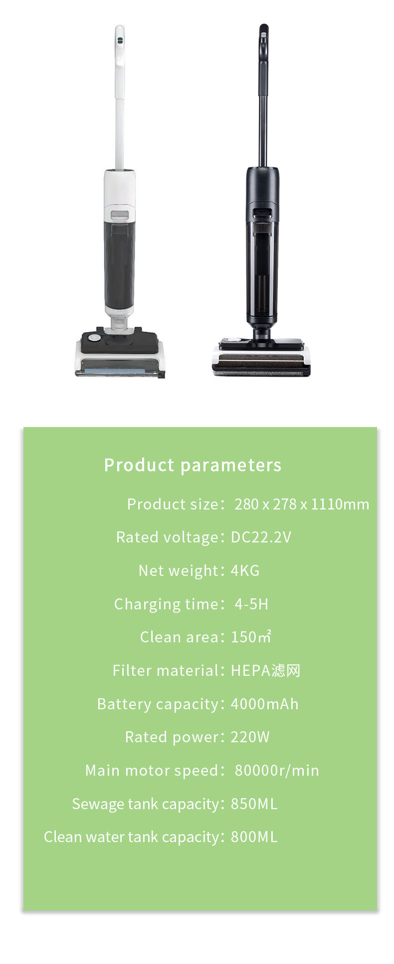 CF-X2101A Floor Cleaner Machine & Lightweight Carpet Shampooer, Portable Upholstery Spot Cleaner with Heated Wash, Power Dry, LED Display, and Odor-Eliminating Cleaning Formula