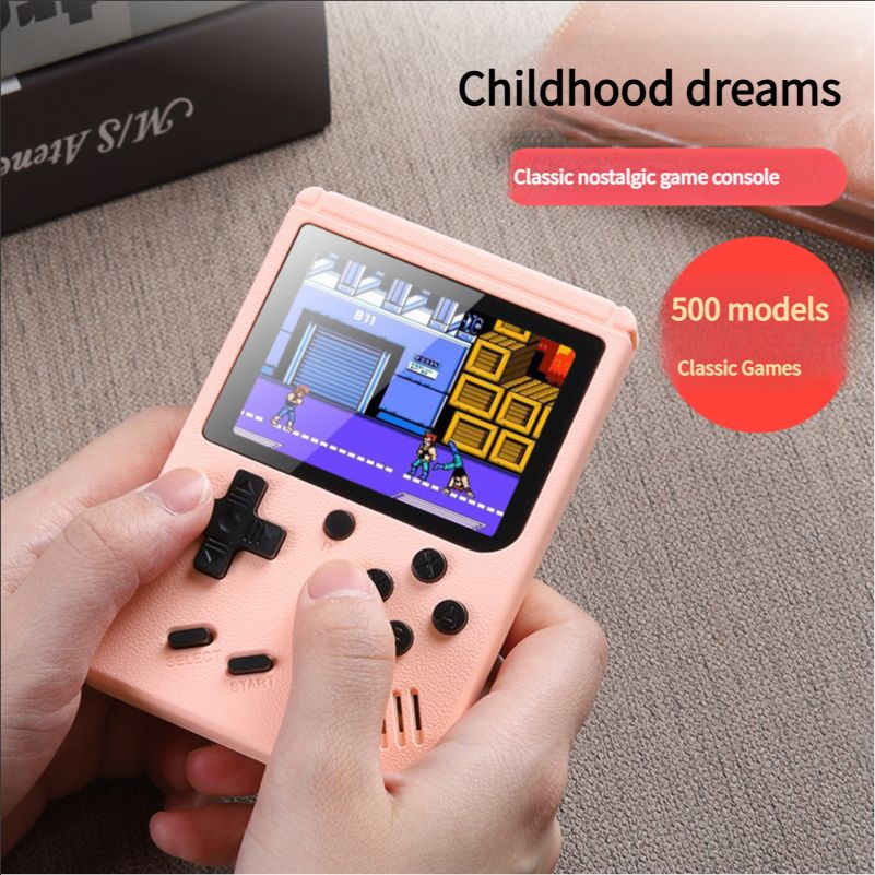 Macaron handheld game console children's student nostalgic toy 500 in one retro mini handheld game console