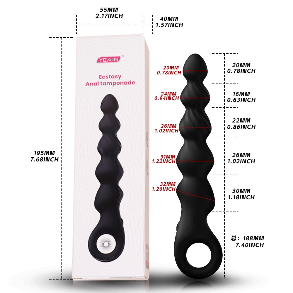 YY810 Anal Beads Sex Toys for Men, Anal Vibrator with Pull Ring Design Adult Toys Prostate Massager with 2 Powerful Motors & 12 Vibrating Modes, Male Sex Toys Dildo Anal Butt Plug for Men Women Couples