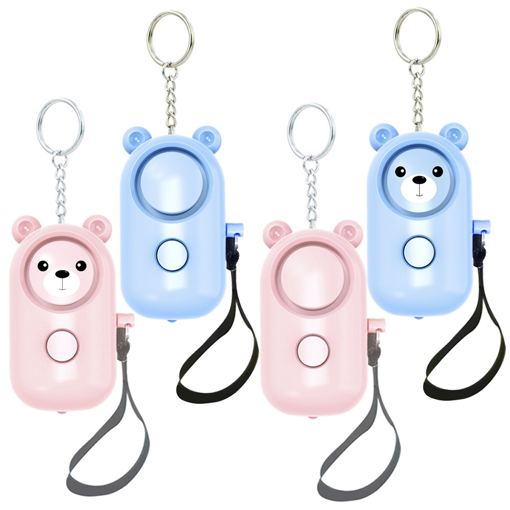 MH03 Safe Sound Personal Alarm,130 dB Loud Siren Song Emergency Security Alarm Keychain with LED Light, Personal Sound Safety Siren for Women, Men, Children, Elderly (Blue/Pink)