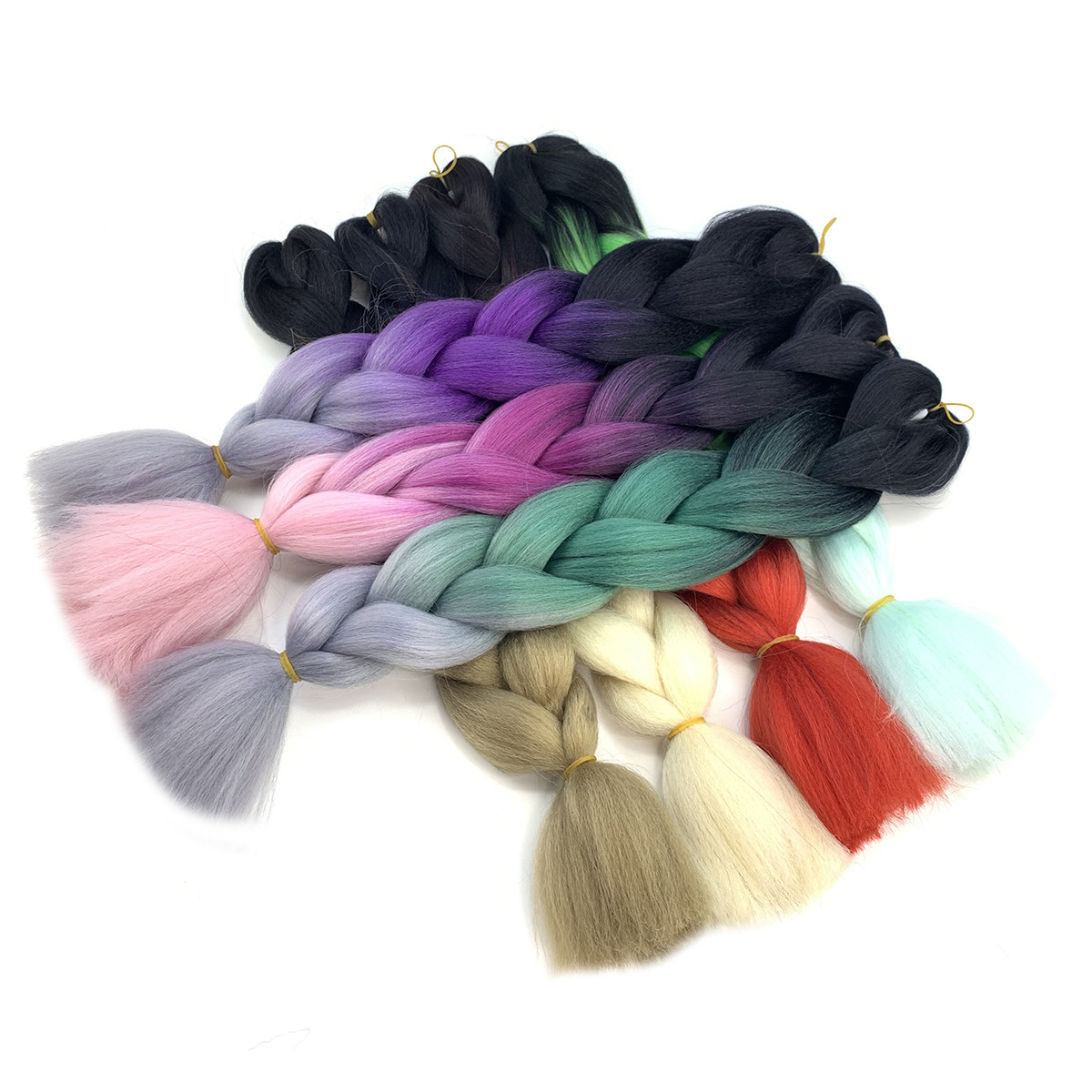 New Wigs African Black Dirty Braid Wig Highlight Color Gradient Hair Extension