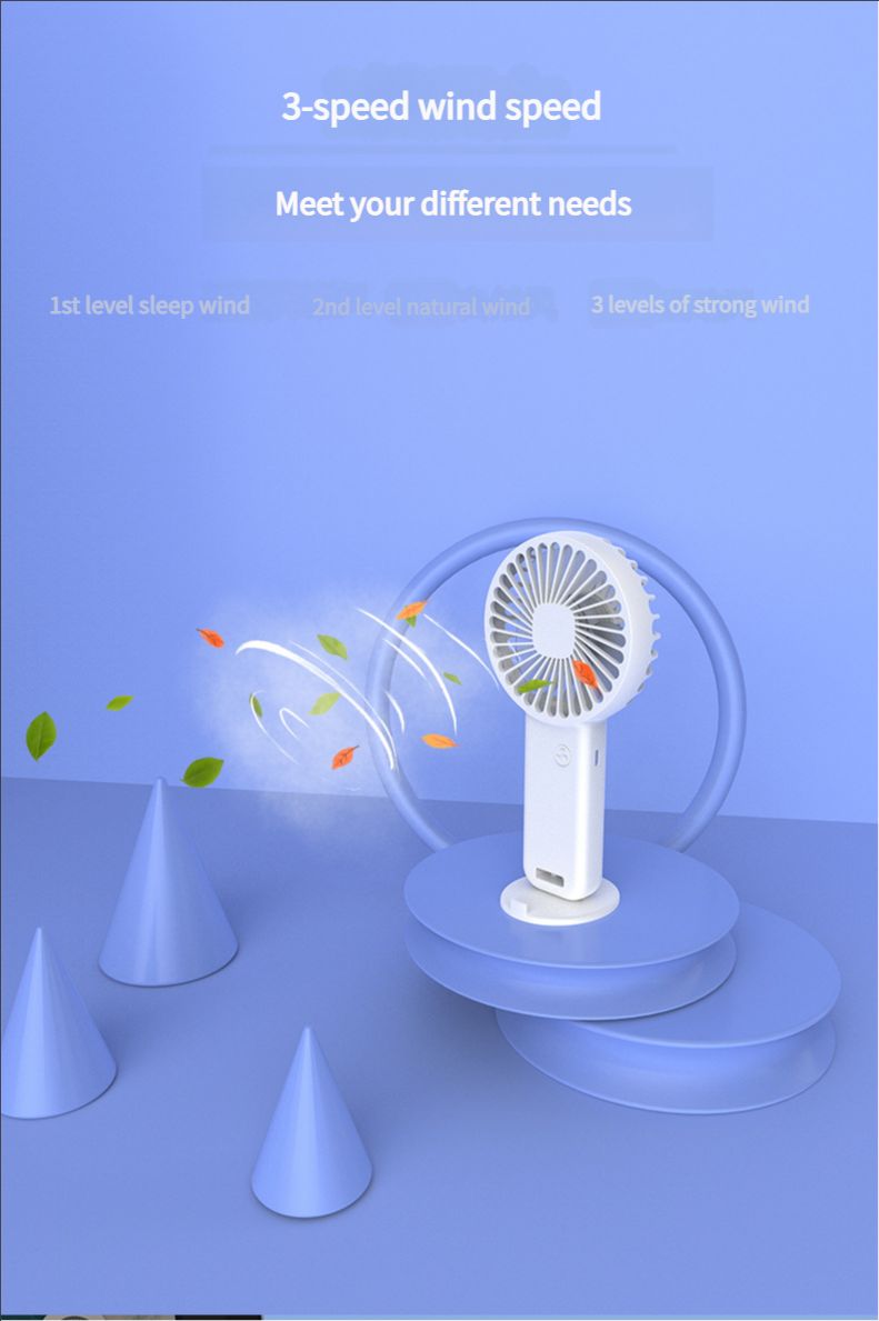 Handheld fan, usb charging small fan, portable mini dormitory desktop, silent gift logo