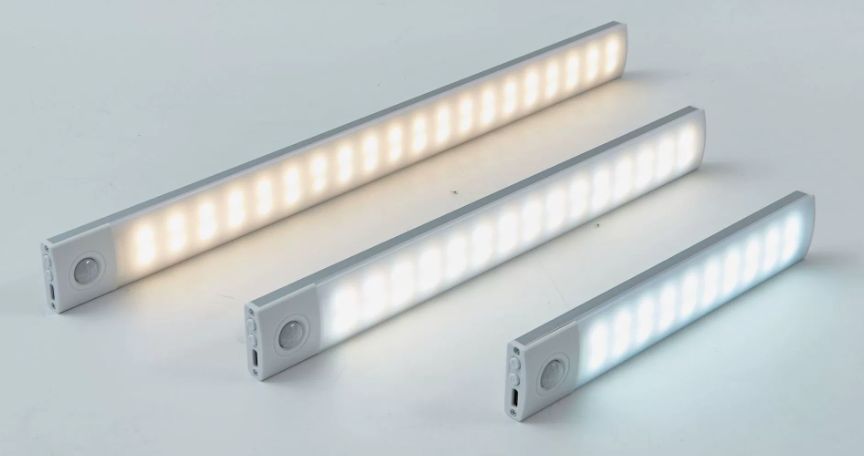 LED Closet Light with Charging Station, Dimmer Rechargeable Motion Sensor Under Cabinet Lighting, Wireless Stick-Anywhere Night Light for Wardrobe, Kitchen, LED Under Cabinet Lighting with Charging Station, Rechargeable Motion Sensor Lights, 3 Color Temps, Dimmable Wireless Closet Lights