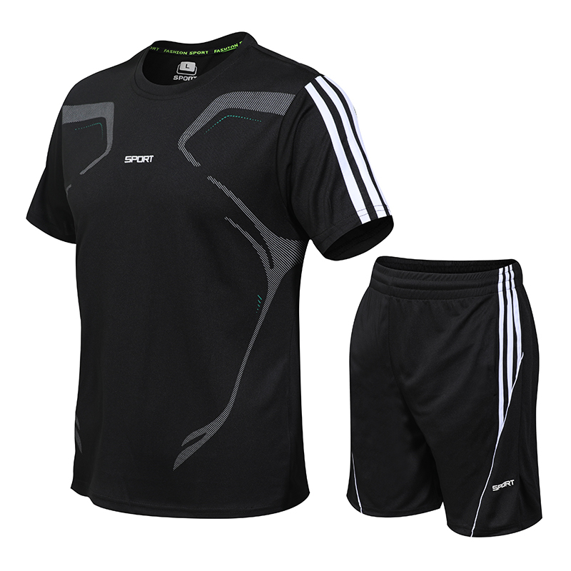 2 Pcs/Set Men's Tracksuit Gym Fitness badminton Sports Suit Clothes Running Jogging Sport Wear Exercise Workout set sportswear 902