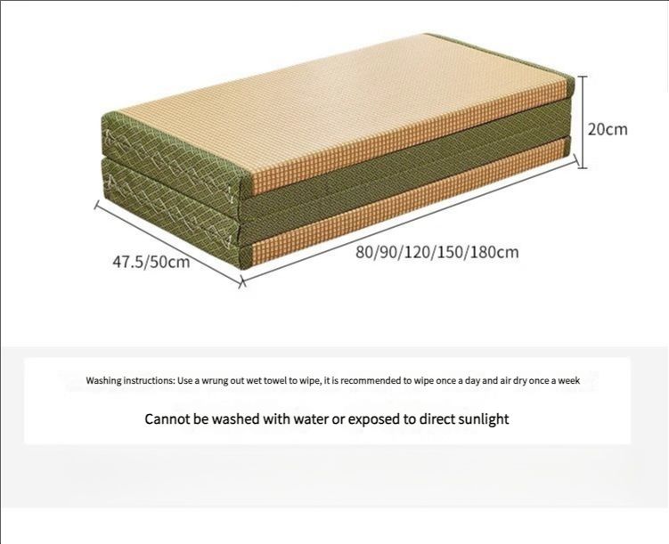 Floor Mattress: Foldable Coconut Fiber Sleeping Mat for Living Room, Bedroom, and Guest Room - Lightweight, Breathable & Provides Back Support.
