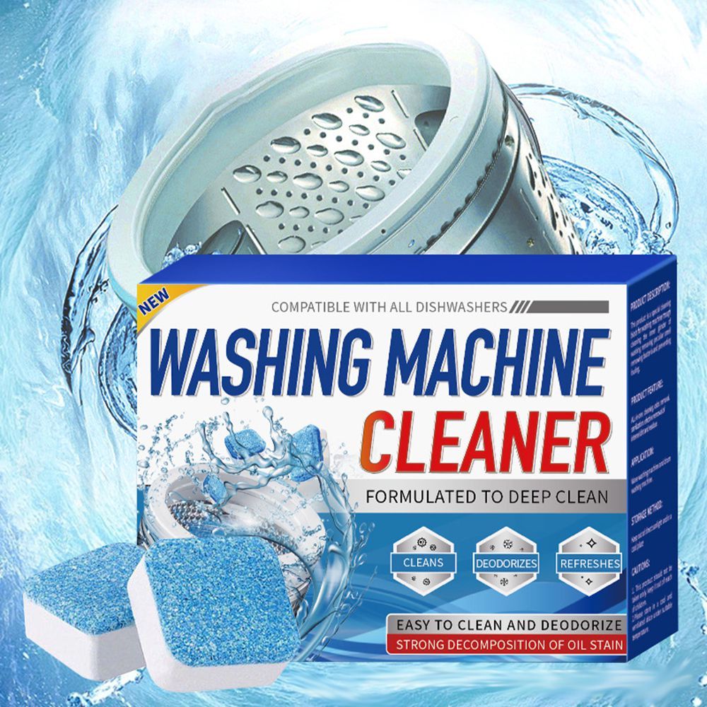 Washing Machine Cleaner Descaler 24 Pack - Deep Cleaning Tablets For HE Front Loader & Top Load Washer, Septic Safe Eco-Friendly Deodorizer, Clean Inside Drum and Laundry Tub Seal - 12 Month Supply