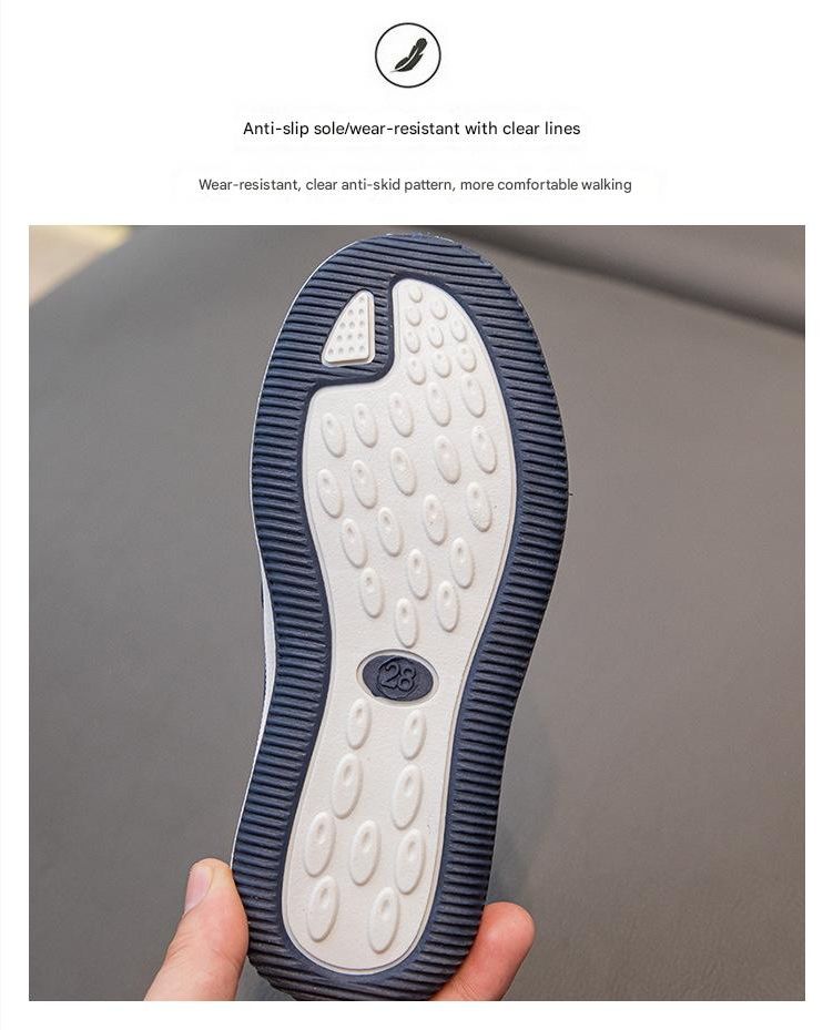 Loafer Kid Children's Shoes Spring Autumn New Flyknit Shoes Children's British Style Casual Shoes Slip on Bean Shoes